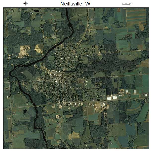 Neillsville, WI air photo map