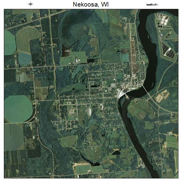 Nekoosa, WI air photo map