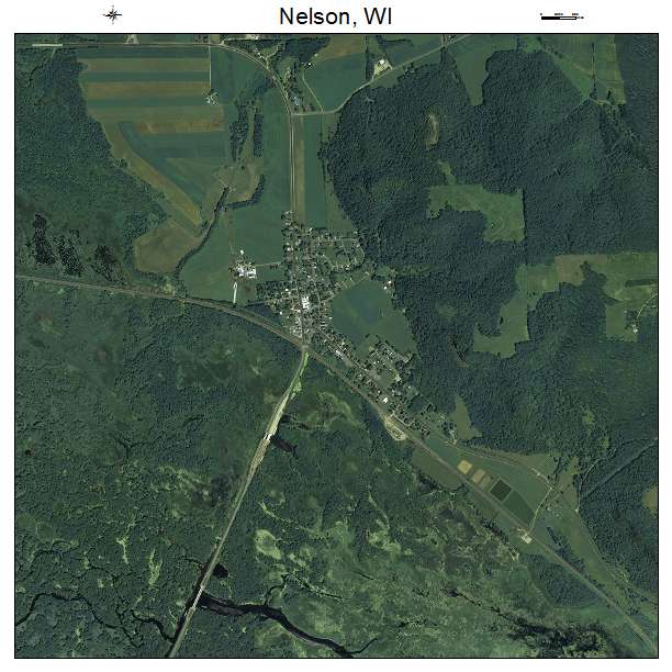Nelson, WI air photo map