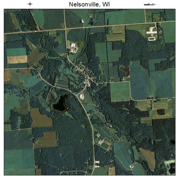 Nelsonville, WI air photo map