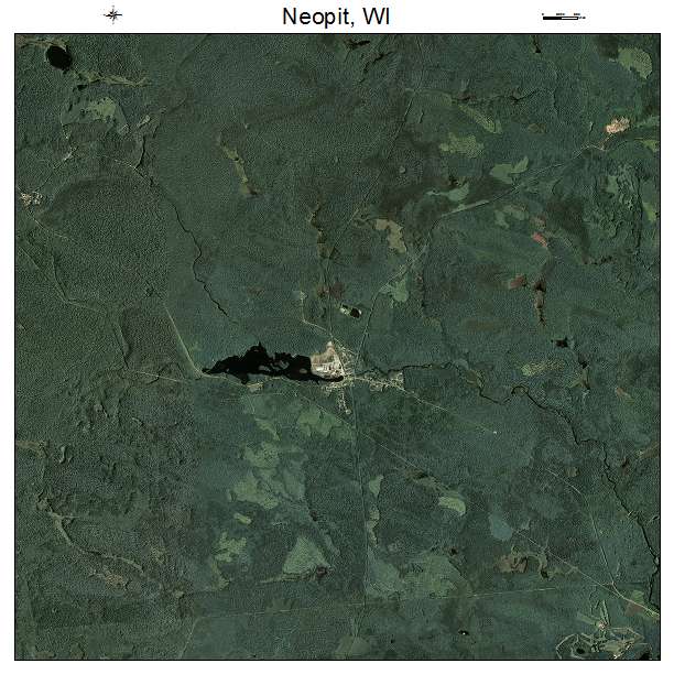Neopit, WI air photo map