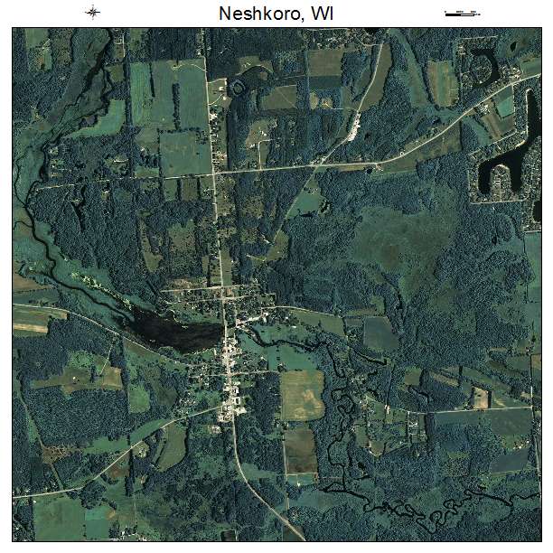 Neshkoro, WI air photo map