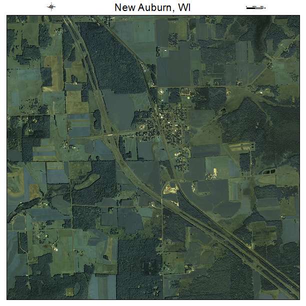 New Auburn, WI air photo map