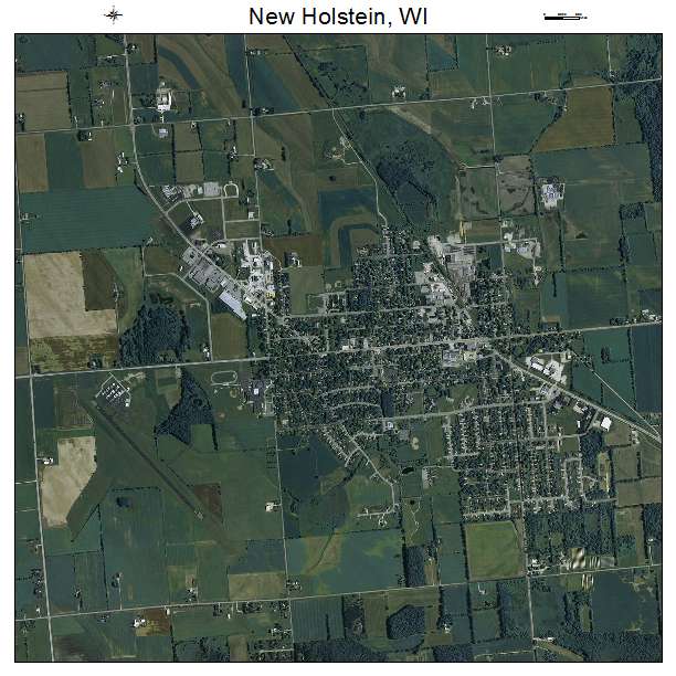 New Holstein, WI air photo map