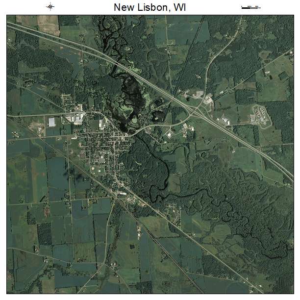 New Lisbon, WI air photo map