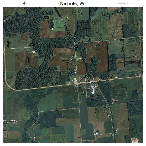 Nichols, WI air photo map