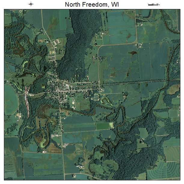 North Freedom, WI air photo map