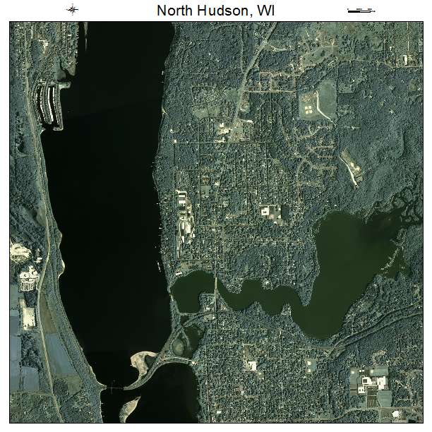 North Hudson, WI air photo map