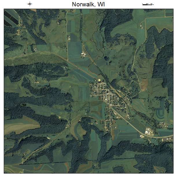 Norwalk, WI air photo map