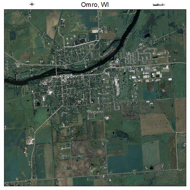 Omro, WI air photo map