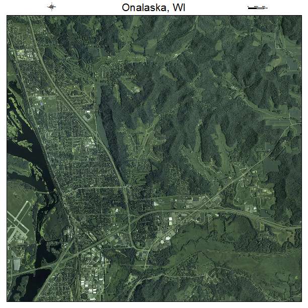 Onalaska, WI air photo map