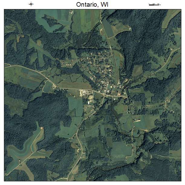 Ontario, WI air photo map