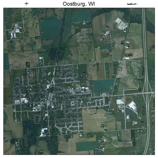 Oostburg, WI air photo map