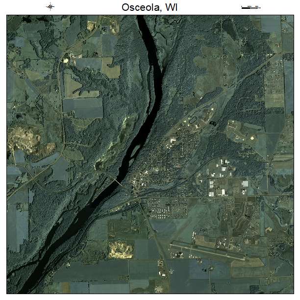 Osceola, WI air photo map