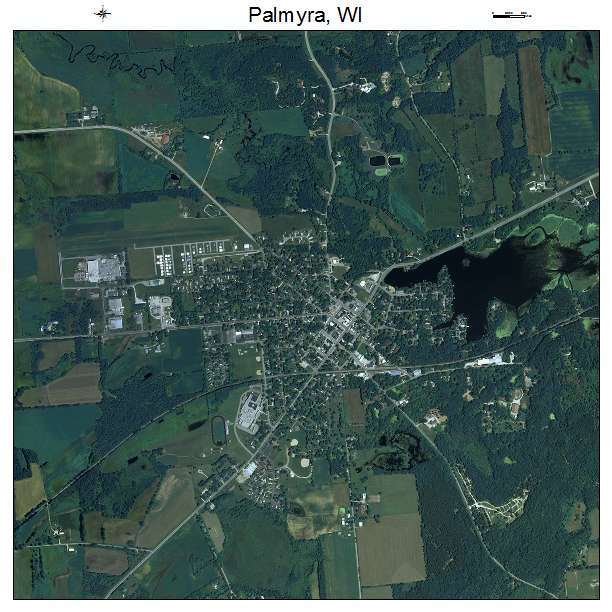 Palmyra, WI air photo map