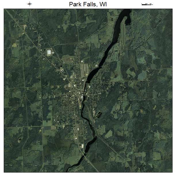 Park Falls, WI air photo map