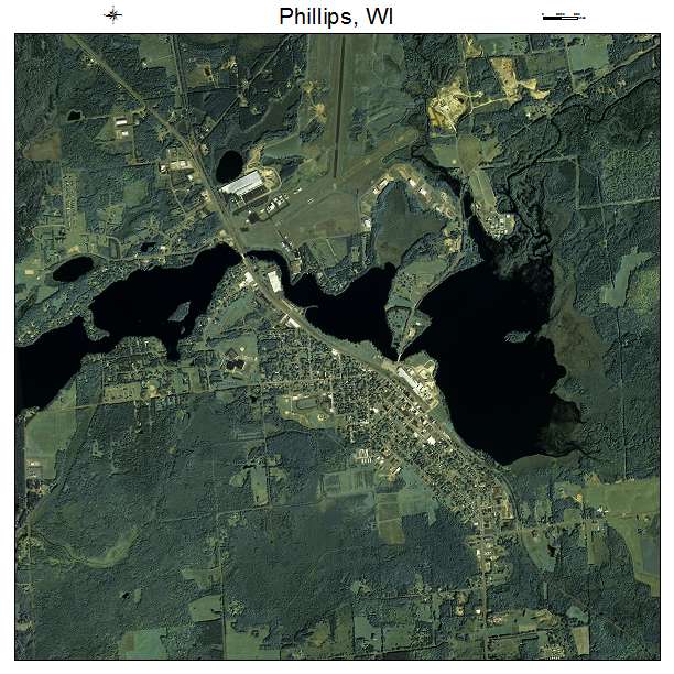 Phillips, WI air photo map