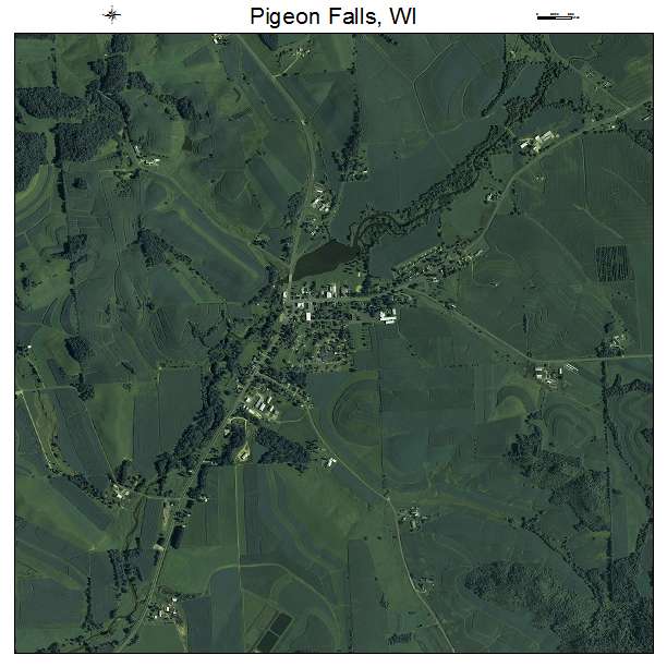 Pigeon Falls, WI air photo map