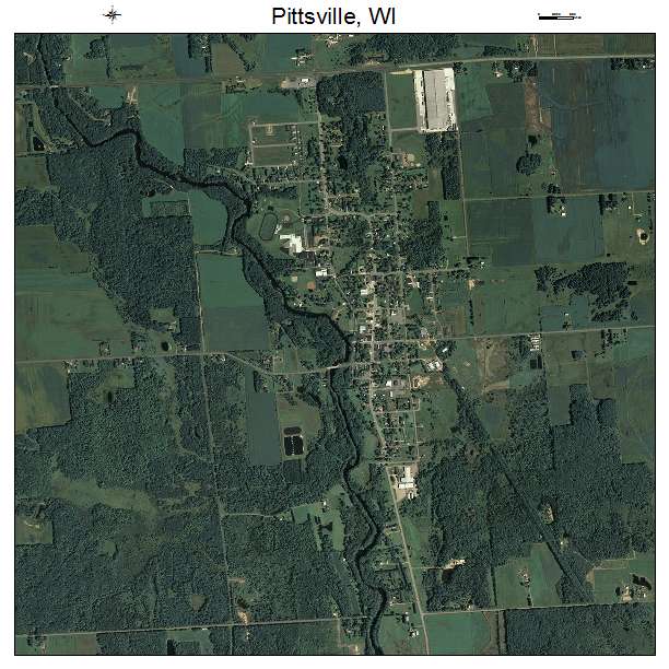 Pittsville, WI air photo map
