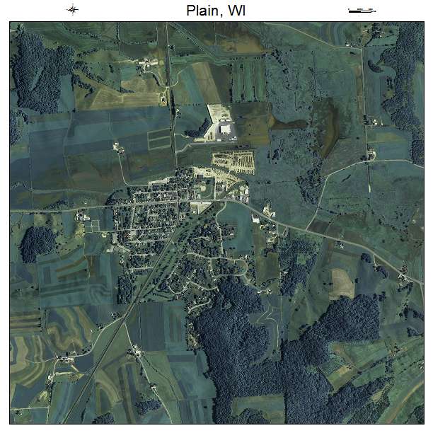 Plain, WI air photo map