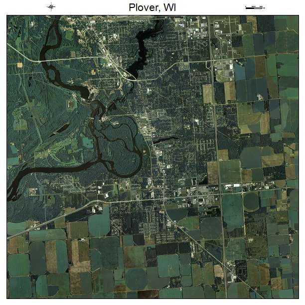 Plover, WI air photo map