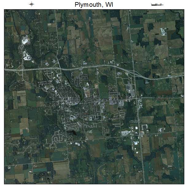 Plymouth, WI air photo map