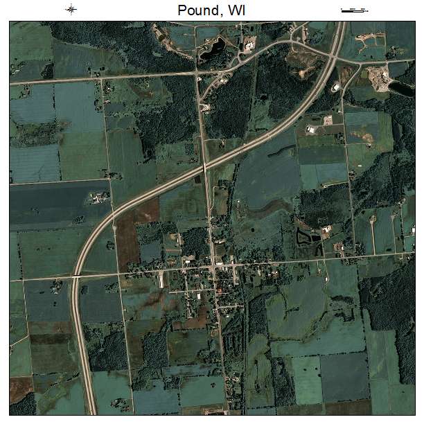 Pound, WI air photo map