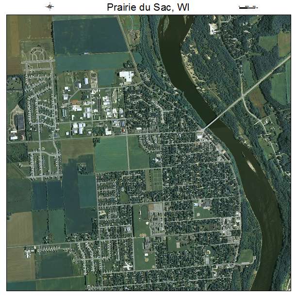 Prairie du Sac, WI air photo map