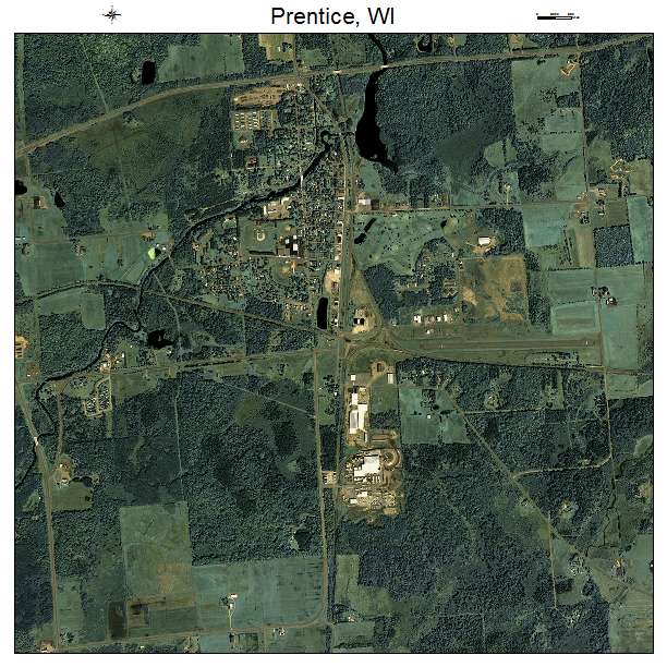 Prentice, WI air photo map