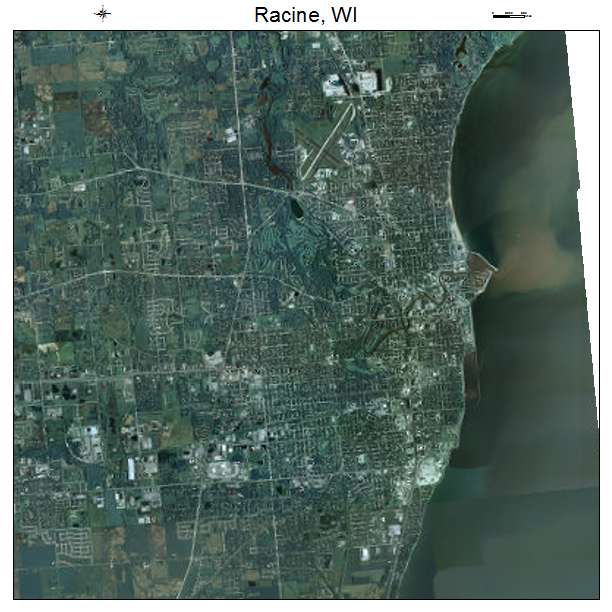 Racine, WI air photo map