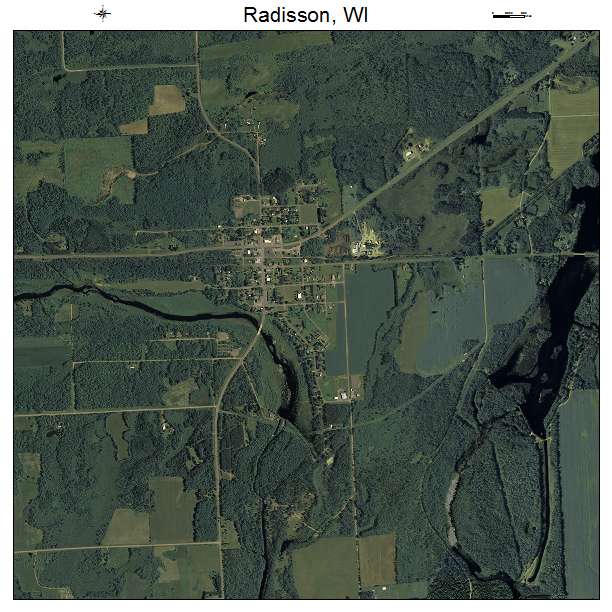 Radisson, WI air photo map