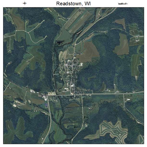 Readstown, WI air photo map