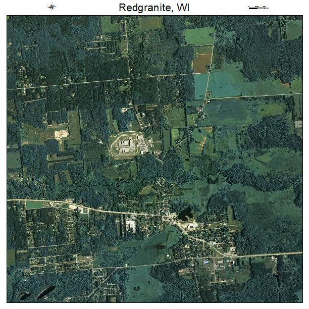 Redgranite, WI air photo map