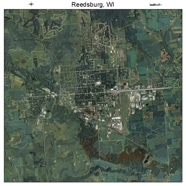 Reedsburg, WI air photo map