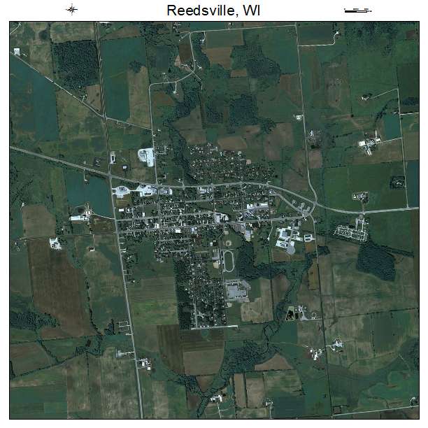 Reedsville, WI air photo map