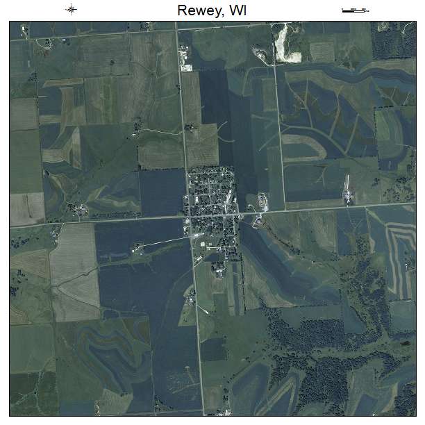 Rewey, WI air photo map