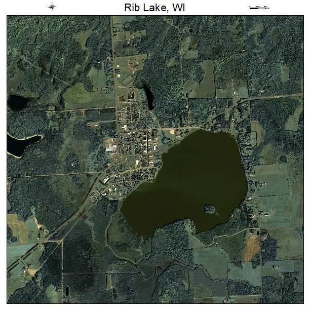Rib Lake, WI air photo map