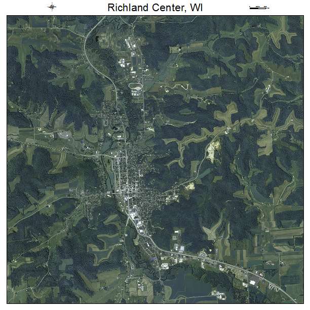 Richland Center, WI air photo map