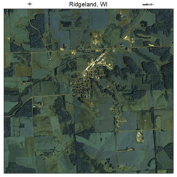 Ridgeland, WI air photo map