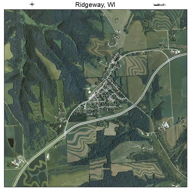 Ridgeway, WI air photo map