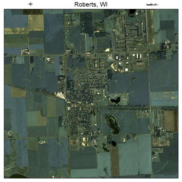 Roberts, WI air photo map