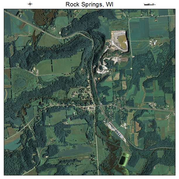 Rock Springs, WI air photo map
