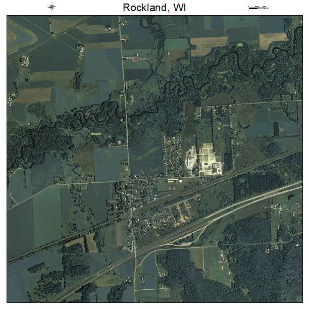 Rockland, WI air photo map