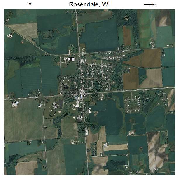 Rosendale, WI air photo map