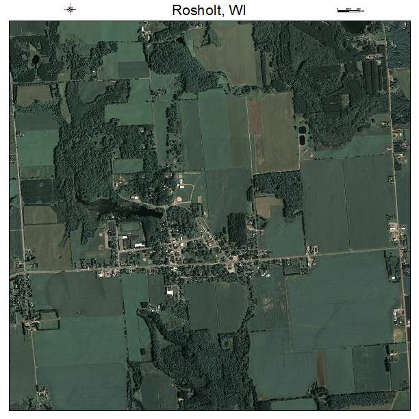 Rosholt, WI air photo map