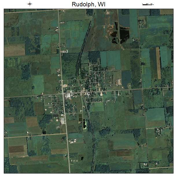 Rudolph, WI air photo map