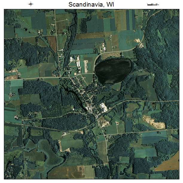 Scandinavia, WI air photo map