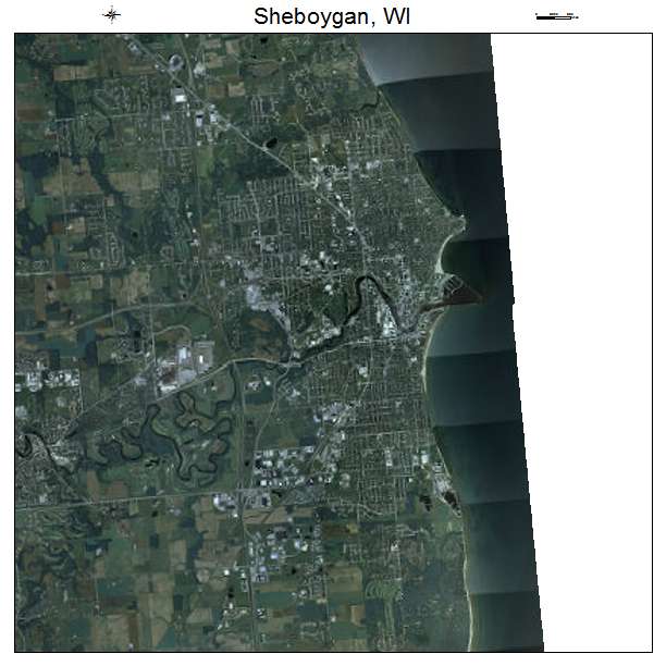 Sheboygan, WI air photo map