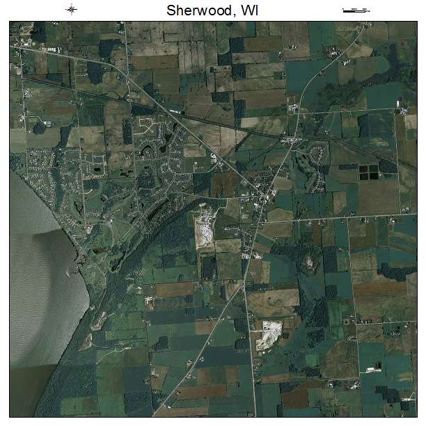 Sherwood, WI air photo map