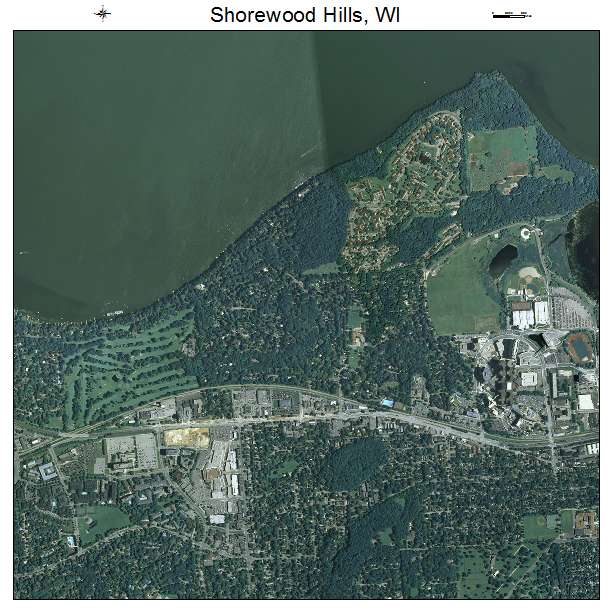 Shorewood Hills, WI air photo map
